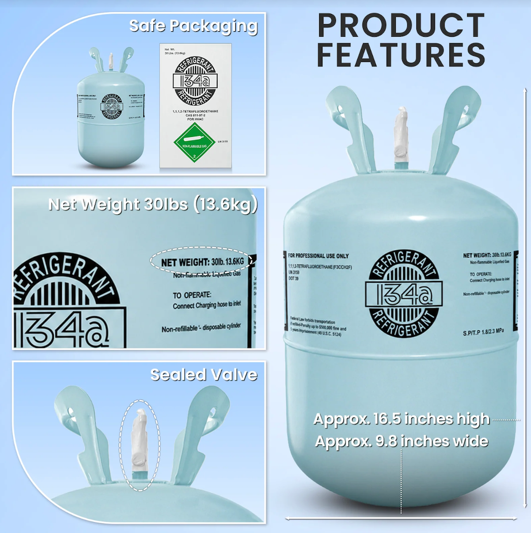 R134A HVAC and refrigeration service application